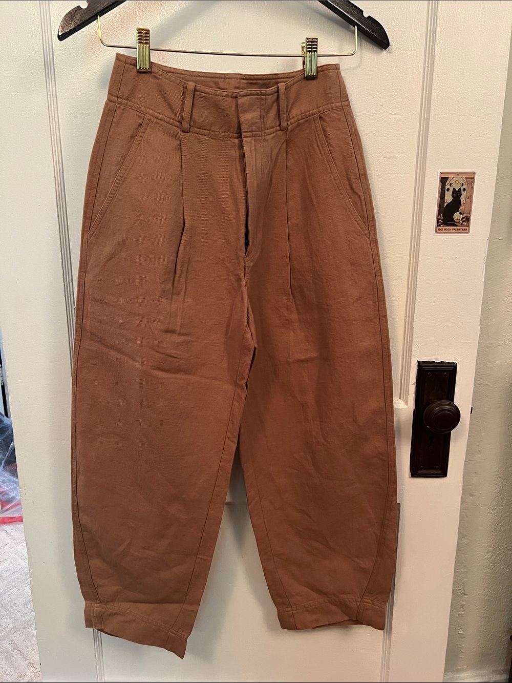 Apiece Apart Women’s  Bari cropped Chinos in Rust Brown